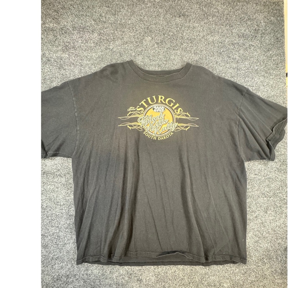 #106 Sturgis 2009 Black Hills Rally 69th Anniversary Biker T-Shirt Mens 3XL